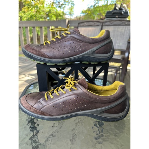 ECCO Biom Brown Leather Walking Shoes Sneakers Men\'s US 8 - EU 41 Comfort